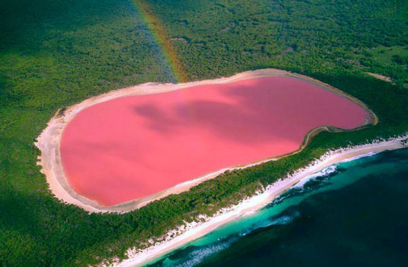 Lugares Inacreditáveis na Terra! Lago Hillier, Austrália